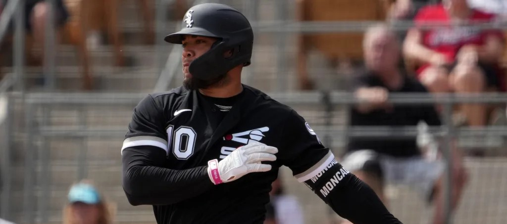 Yoan Moncada of the Chicago White Sox bats against the Cleveland